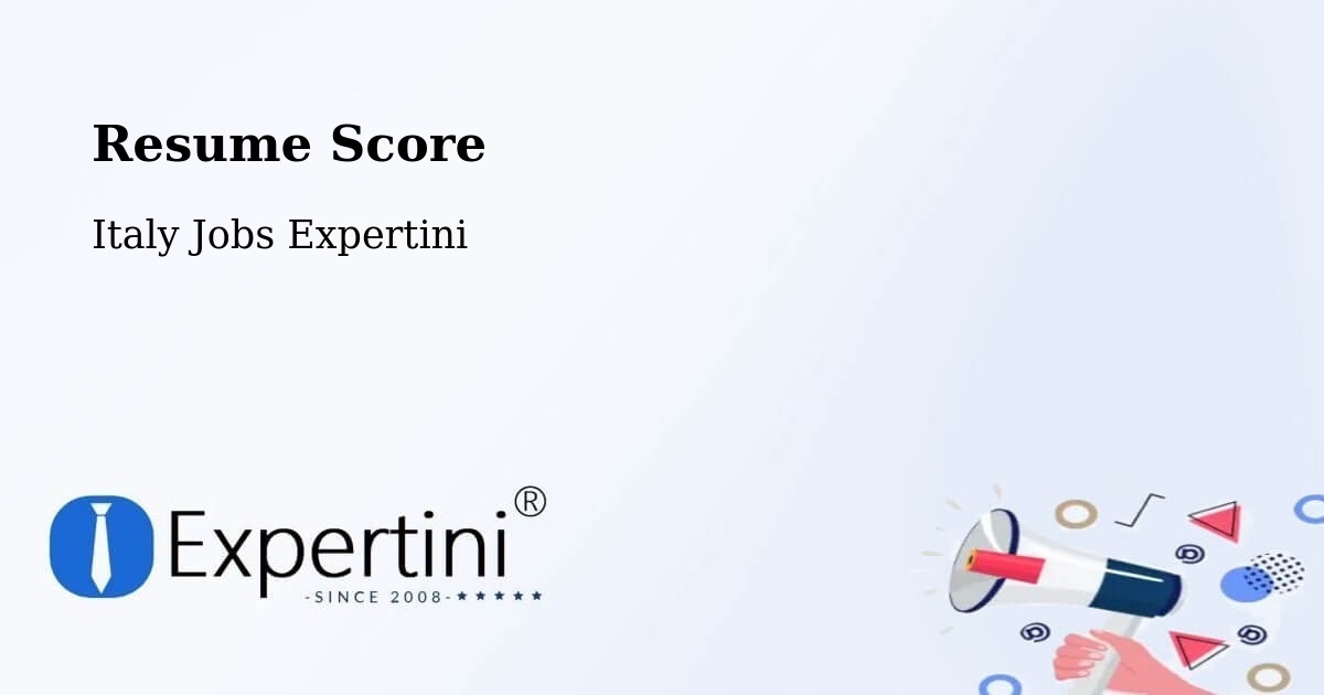 Resume Score & Job Description Match Tool – Cabiate - Italy Jobs Expertini